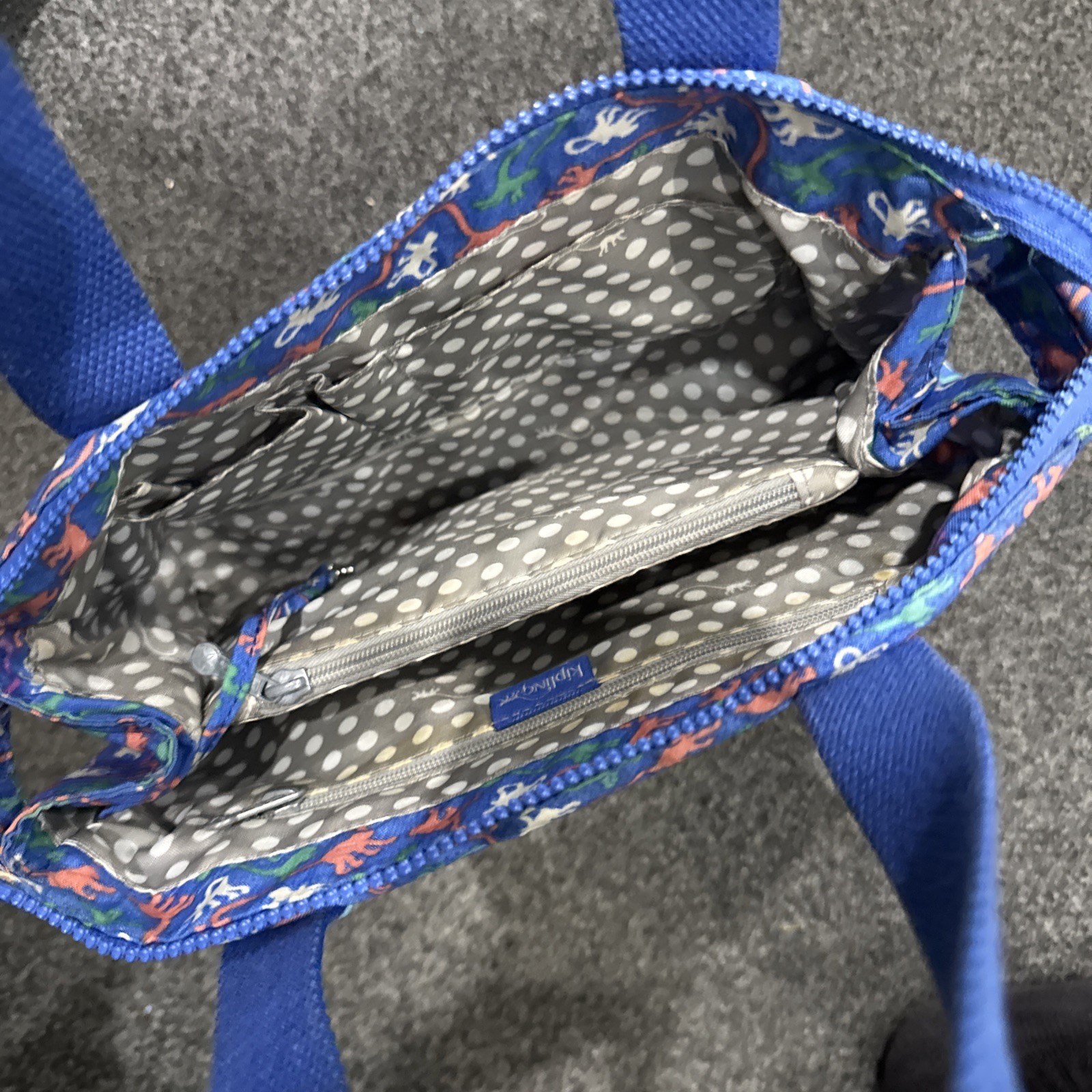 Blue Monkey Pattern Kipling  Multi Way Cross Body… - image 7