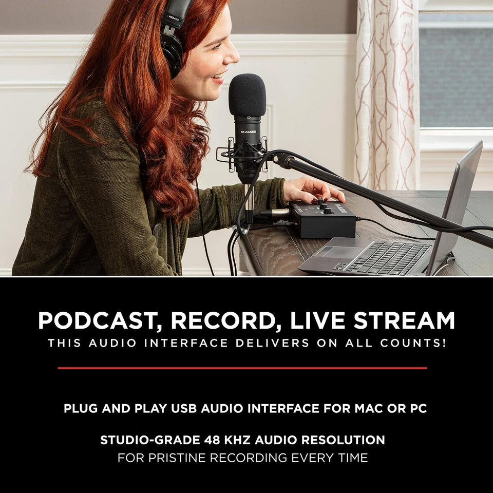 USB Audio Interface: Record, Stream, Podcast with XLR, Line, DI Inputs + Soft... - Image 2 of 4