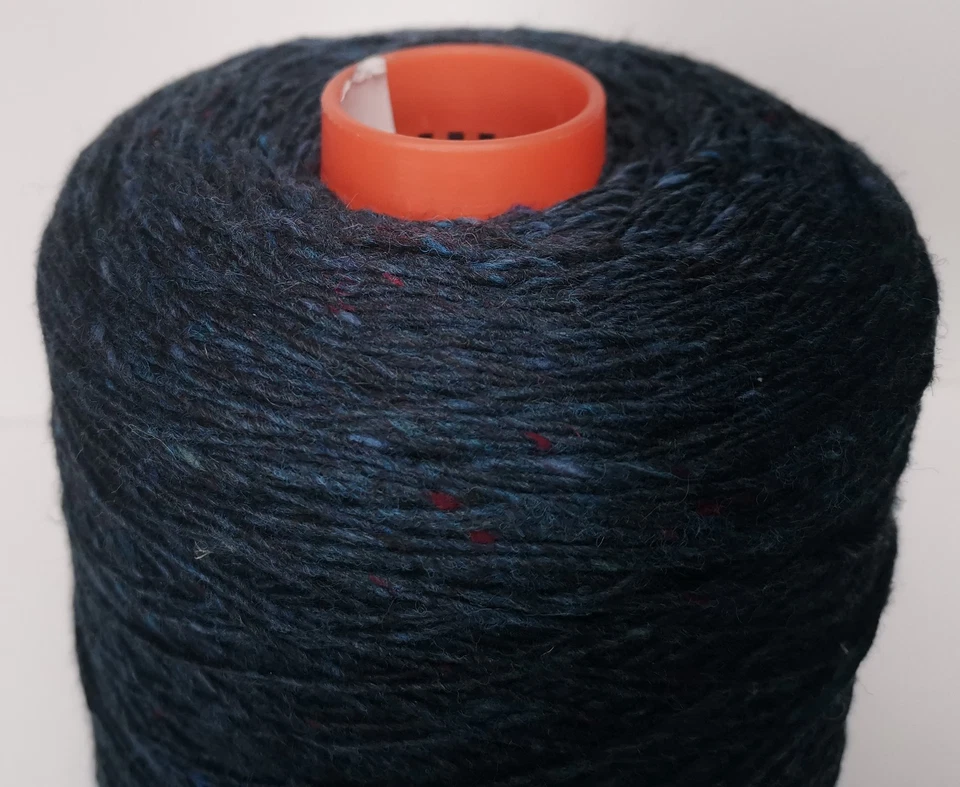 3ply Soft Donegal Tweed Knitting Wool Cone Blue Glyde 5514 510g      (0812-B) - Image 3 of 4