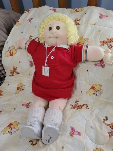1985 Soft Sculpture Cabbage Patch Boy Doll Blonde Hair.  Freckles!