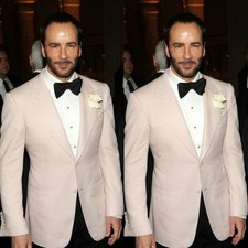 Wedding Men's Suit Prom Evening 2Pcs Banquet Party Formal Pink Tuxedo Jacket