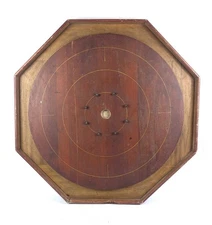 Antique Hand Made Primitive Folk Art Vintage Crokinole Board Game