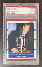 Patrick Roy 1990 Score Vezina Trophy Hockey Card #364 Graded PSA 10