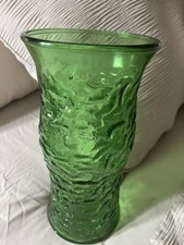 Vintage Green Glass Vase