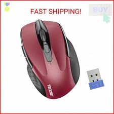 TECKNET Wireless Mouse, 2.4G Ergonomic Optical Mouse, Computer Mouse for Laptop,