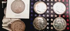 Franklin Half Dollar Lot 6 , 5 Kennedy 40% , 7 Dimes 90% , 1 Wash 90%  Silver US