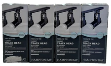 4 Pk Hampton Bay Black Linear Track Lighting Med. Base Universal Step Head