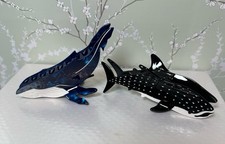 Ocean Marine Life Hair Claw Clip Bundle - Blue Whale  Whale Shark Set