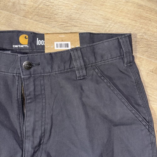 Carhartt Canvas Utility Arbeitshose Herren 33x32 schwarz lockere Passform neu mit Etikett BN0151-M - Bild 3 von 7
