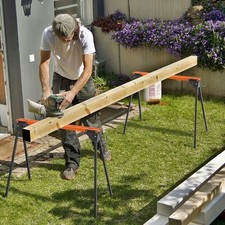 2 Pack Portable Saw Horse Woodworking Folding Saw Horses Work Table 500KG