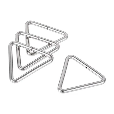 UXCELL Métal Triangle Anneau Boucle 2"(50mm) pour Sangle Artisanat Bricolage 4pcs