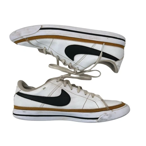 Nike taglia 6 5 Youth Court Legacy Next bianco nero deserto ocra DA5380 102 DIFETTOSE