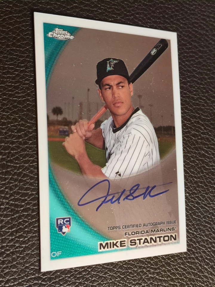 2010 Topps Chrome Mike Giancarlo Stanton On Card Autograph Rookie #190 Sharp RC - Image 2 of 4