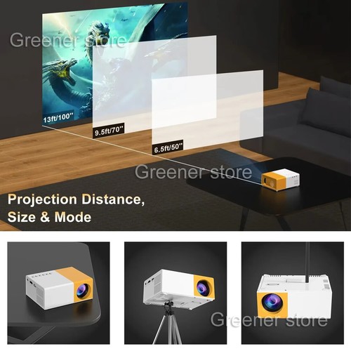 Mini Smart Proiettore Portatile Casa Teatro 3D LED for 4k 1080P Film Via HD Port - Photo 3/22