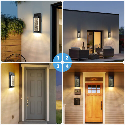 Outdoor LED Sconce Wall Light Fixture Waterproof with Dusk to Dawn Light Sensor - Picture 8 of 9