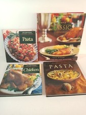 Williams-Sonoma Lot 4 Hardcover Cookbooks Pasta, Classics, Chicken Recipes
