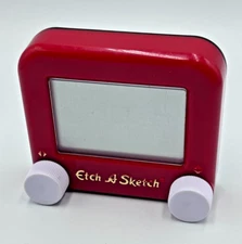 Etch A Sketch Mini By Spin master 2016 Red Tot Fidget Retro Gift Present