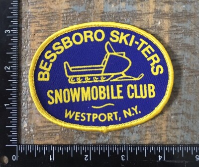 Vintage BESSBORO SKI-TERS SNOWMOBILE CLUB Westport New York Sew-On Patch NY