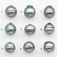 10-11mm Tahitian Pearl with High Luster and Natural Color in Silver Blue with M