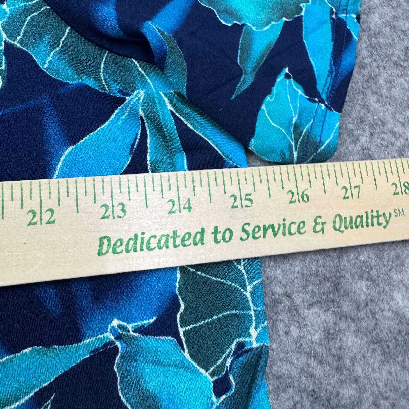 Miraclesuit Shirt Womens L Blue Floral Button Up Stretch Aloha Tropical Beachy