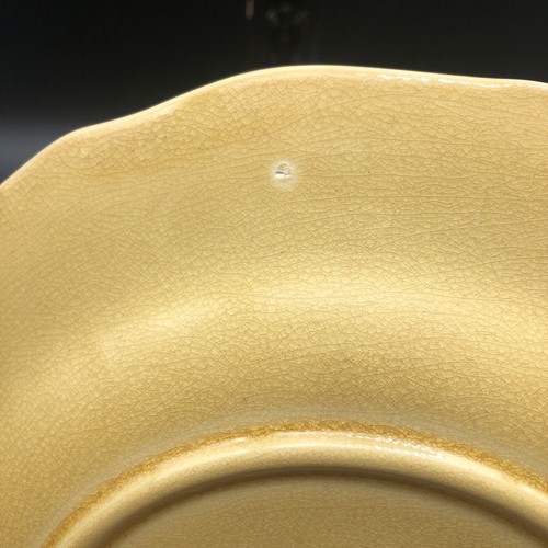 Wedgwood Antique Majolica 9" GOLD Strawberry Leaf Grape Vine Plate 1910 RARE - Picture 4 of 20