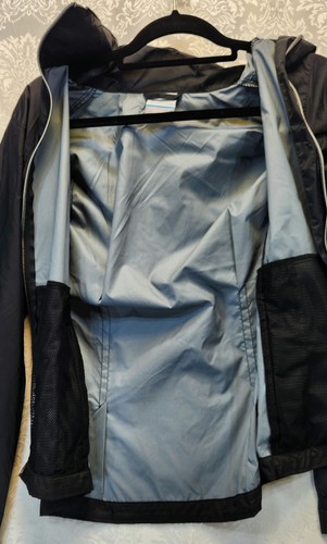Columbia schwarze Windbreaker Jacke mit Reißverschluss und Kapuze Größe S - Bild 4 von 5