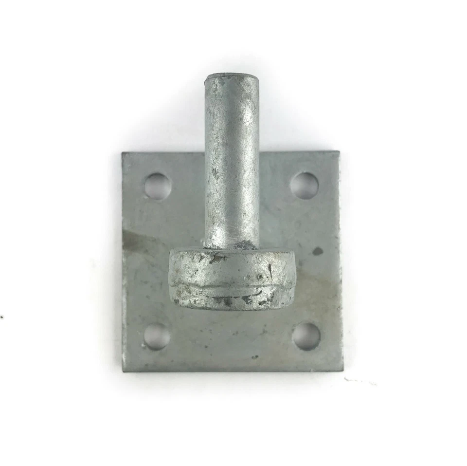 Gate Hanger Hook Plate 100mm 4" Square Pin 19mm 3/4" Heavy Duty Galvanised - Image 3 of 4