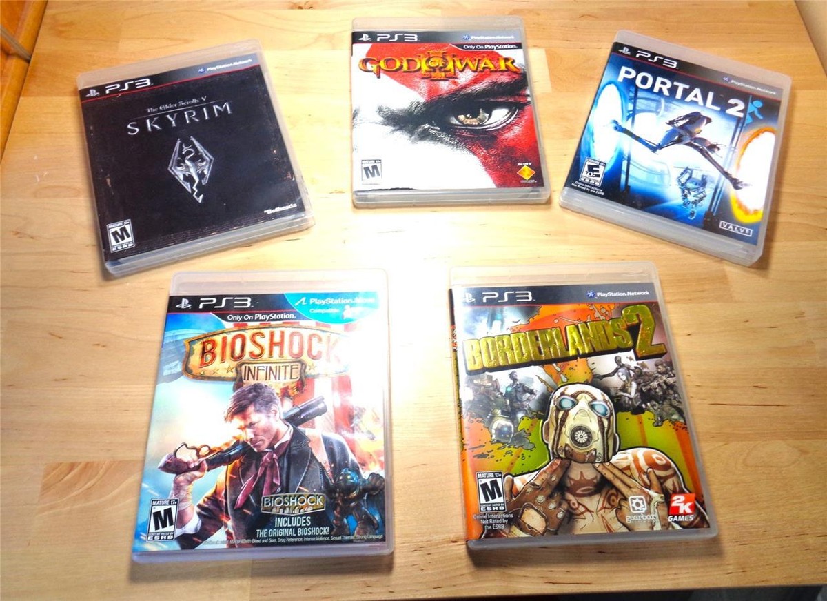SET OF 5 PLAYSTATION 3 VIDEO ACTION GAMES CD'S IN ORIGINAL PLASTIC