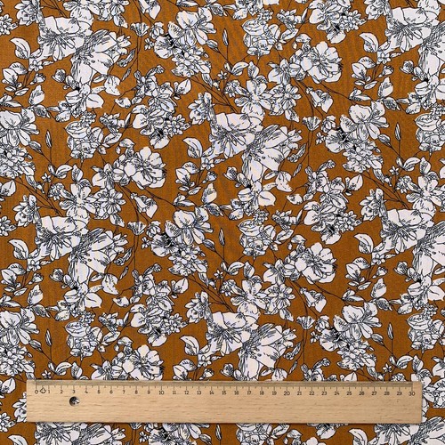 Floral Flowers Spring Summer 100% Viscose Challis Soft Draping Dress Fabric - Picture 41 of 41