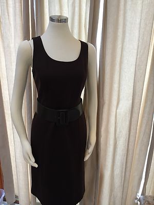NWT Antonio Melani Brown Ponte Stretch Sheath Dress 6 Belted 149$ | eBay