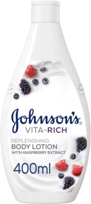 2X Johnson's Body Lotion - Vita-Rich, Replenishing Raspberry 400ml