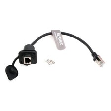 Waterproof RJ45 Male to Female Connector Panel Mount LAN Ethernet Extension C...