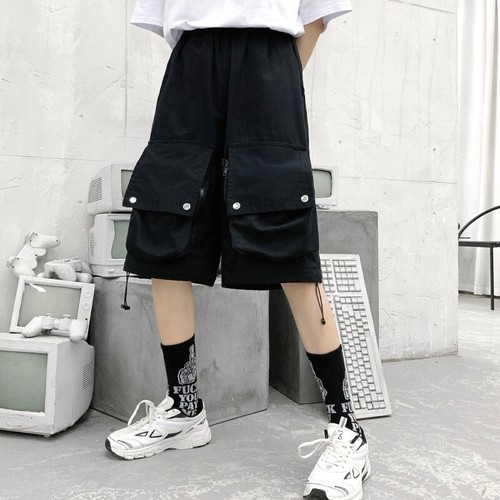 Men Detachable Cargo Pants Baggy Loose 