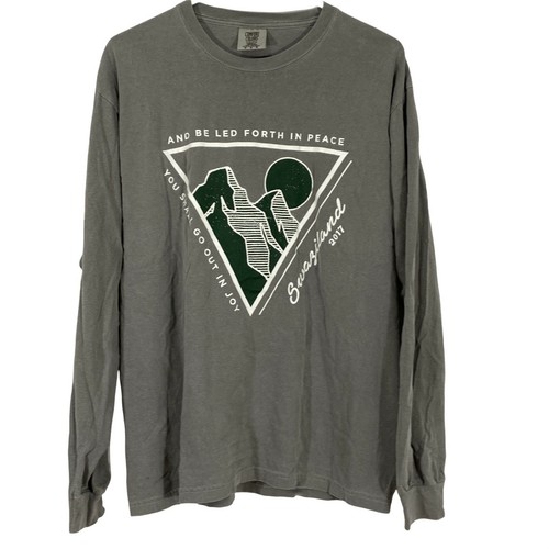 Comfort Colors Mens Green Long Sleeve 