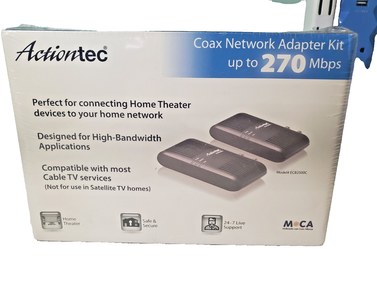 Actiontec ECB2500C Ethernet Network Adapter Kit For Homes Without MoCA  Routers | eBay