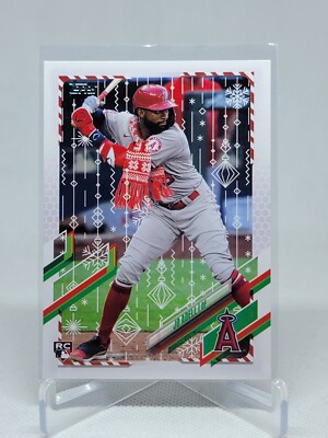 Jo Adell Topps 2021 Topps Holiday #HW135b SP Scarf Los Angeles Angels RC E8A