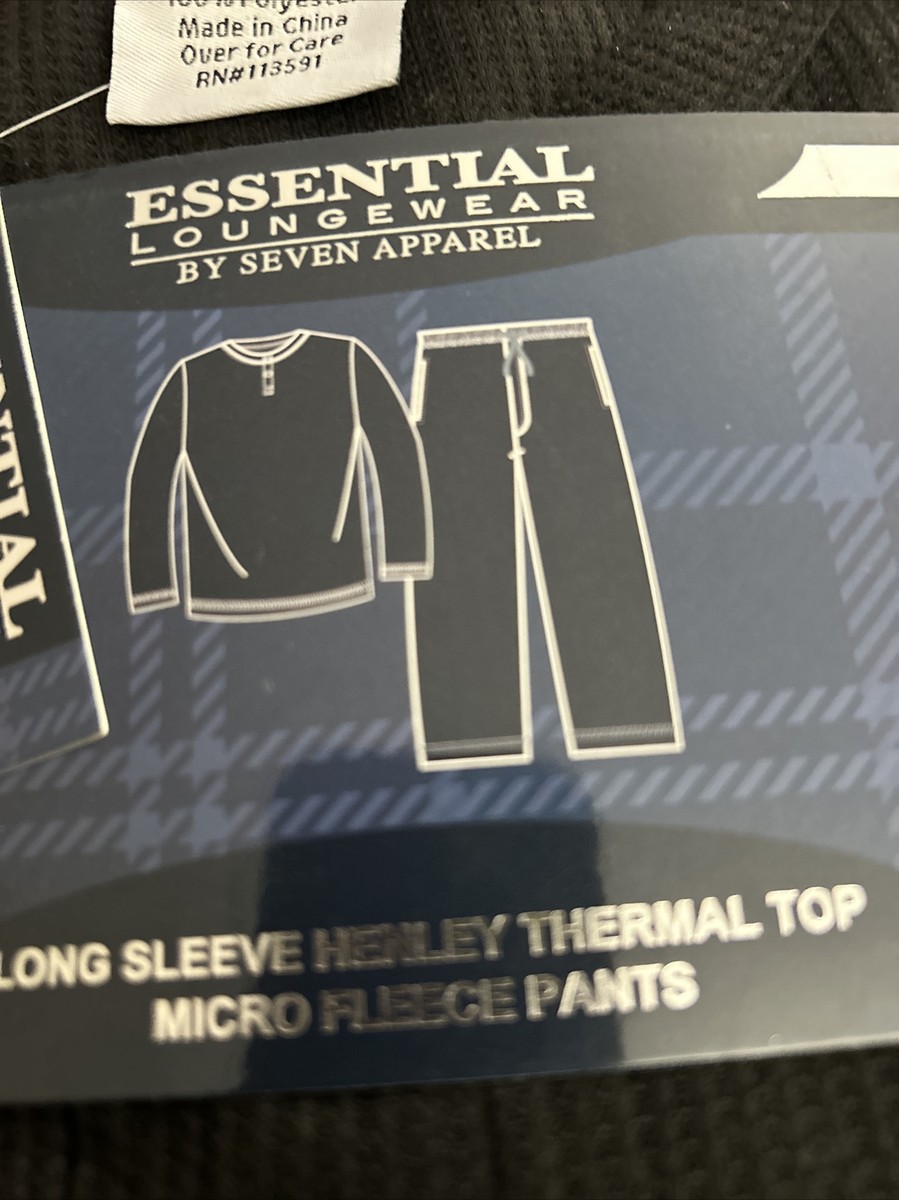 Essential Loungewear Men's 2-Piece Sleepwear Set Size Large New