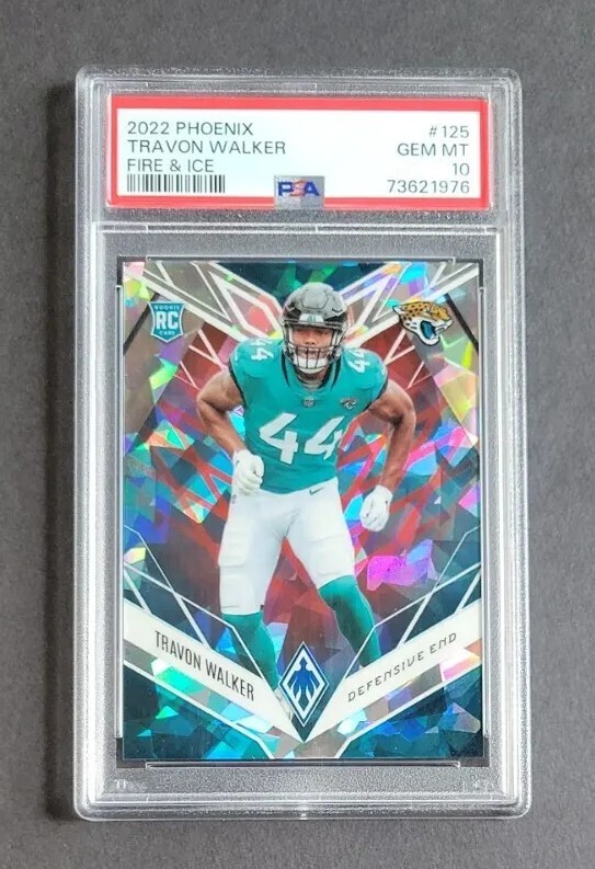 Travon Walker 2022 Phoenix Fire & Ice RC #5/50 Rookie #125 PSA 10 GEM MINT