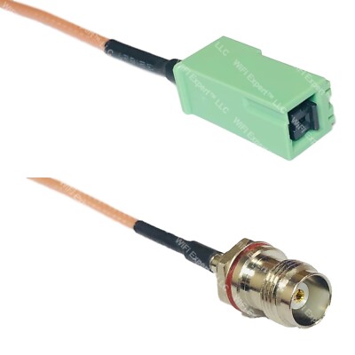 RG316 GT5-1S Green to TNC Female Small Bulk RF Cable Rapid-SHIP LOT