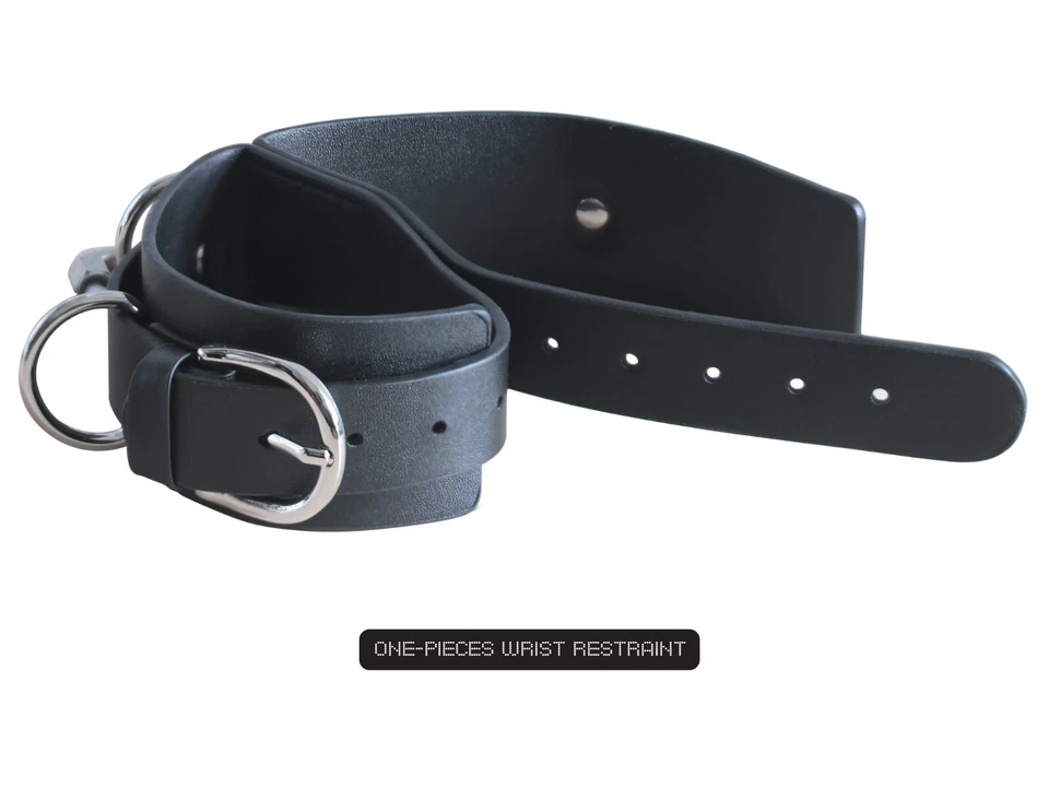 SM Quality One-Pieces Hand Cuff BDSM Bondage Set Erotic Sex PU Heavy Duty - Image 2 of 4