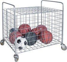 Metal Rolling Multi Sports Ball Storage Hopper  Basketball, , Equipment Cart