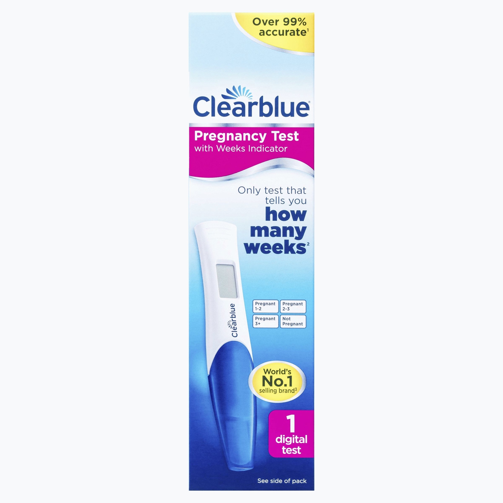 CLEARBLUE DIGITAL PREG TEST 1 PREGNANCY TEST, WEEKS INDICATOR, DIGI 1PK ...