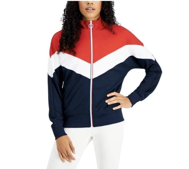 12Thompson Women's Colorblock Olympic Red, White u0026 blue Jacket Size Small  New | eBay