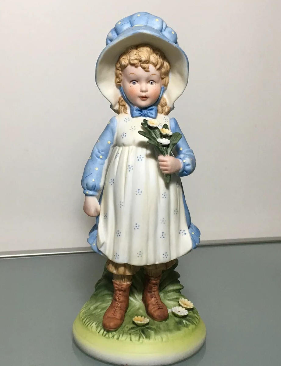 ホリーホビー ★ Holly Hobbie 人形 Vintage HOLLY HOBBIE Figurine Porcelain Bisque Little Girl w