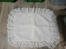 1 EMBROIDERED WHITE RUFFLED STANDARD SHAM