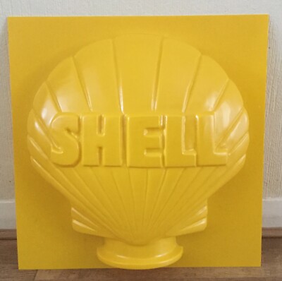 Half Shell Globe Oldtimer Benzin Öl Garage Schild geformt in HIPS Kunststoff