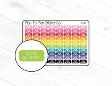 2339~~Work @ Office Planner Stickers.