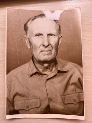 1970s Old man Grandfather Soviet people Vintage photo
