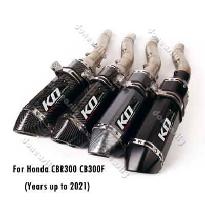 Motorcycle Exhaust System Muffler Slip On 51mm Mid Pipe For Honda CBR300R CB300F