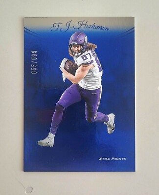 T.J. Hockenson /599 Blue Xtra Points 2024 Panini Prestige Minnesota Vikings